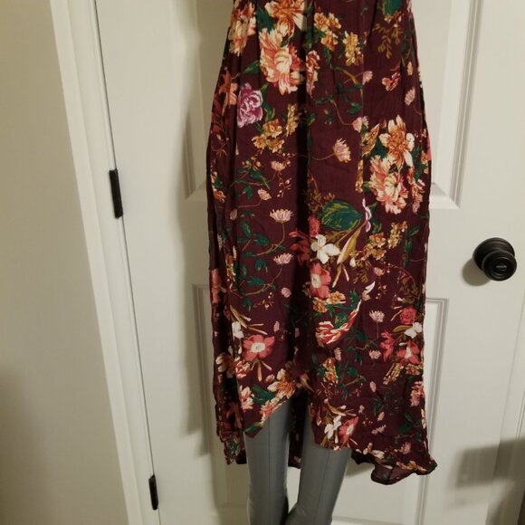 Floral High Low Faux Wrap Spring / Summer Dress - Picture 4 of 13